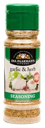 Ina Paarman | Garlic & Herb Seasoning​ | 200ml | Award Winning | Pairs with Salad, Pasta, ​Pizza, Sauces, ​Stews​ | Cooking | Natural Ingredients​ | Delicious Flavour | Spice | Garlic & Herb Seasoning