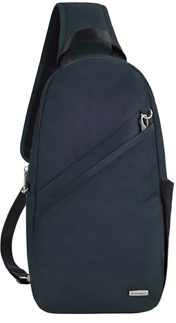 Travelon Bolso Bandolera clásico antirrobo, Medianoche, Talla única, Negro -, Classic