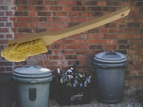 MAAJ STIELBÜRSTE 40 cm lang Fiber BART Holz - VEGAN - Made IN Germany