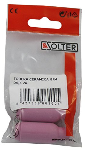 Solter - Pack de 2 Toberas Cerámicas GR4 D6,5, Accesorios de Soldadura