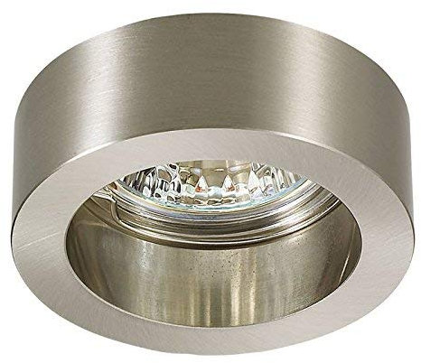 Lampenlux LED-Einbaustrahler Spot Rundu rund Nickel sat. 7.0x7.0cm 12V MR16 rostfrei Einbauleuchte Einbaulampe Einbauspot Spot Strahler Punktstrahler Aluminium Downlight Down