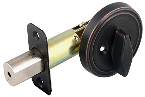 Design House 702621 2-3/8-inch Backset Single Sided Deadbolt with Turn-Button Interior, Brushed Bronze