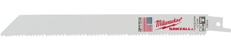 Milwaukee Milwaukee 48-01-6093 8-Inch, 8/12 Teeth per Inch, Super Sawzall Blades, 50-Pack