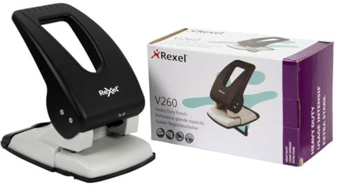 5 Star extra starker Registratur-Locher 2-fach Lochung Metall mit Kunststoffboden Stanzleistung 65 x 80 g/m² schwarz