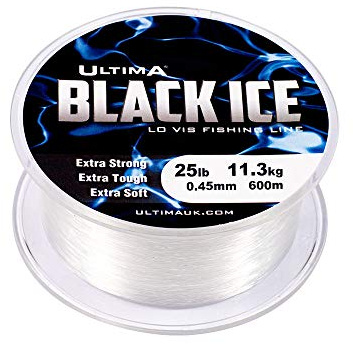 Ultima Black Ice Extra Stark Geringer Sicht Angelschnur-500m Spule, Transparent, 0.45mm-25.0lb/11.4kg, durchsichtig