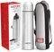 Milton Vacuum Flask for Hot Drink 1 Litre (34 oz), Stainless Steel Double Walled Insulated Water Bottle for 24 Hour Hot and Cold Drinks with Cover, Leak Proof, BPA Free, Thermosteel Flip Lid 1000 ml