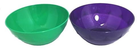 Harfield Halloween Small Sweet & Snack Bowls Purple Sparkle & Green Pack of 10 Reusable Virtually Unbreakable Polycarbonate Plastic