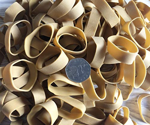 250 x Short Thick 2 inch x 1/2 inch Wide First Steps ® Rubber Elastic Bands 50mm x 12mm No.81