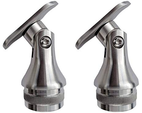SOTOOLS 2 x Handlaufstütze, Edelstahl, 42,4 mm, mit Gelenk, für Rundpfosten | Halterung für Handläufe, Steckfitting.