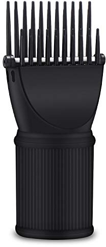 Accessorio pettine per asciugacapelli, accessorio per spazzola per capelli Concentrator Segbeauty parrucchiere Styling Salon per stiratura Districante capelli fini, ondulati, ricci, naturali - Nero