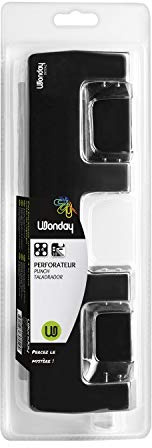 WONDAY Perforateur Métal 4 Trous 80 mm Capacité 20 Feuilles Avec Guidage