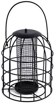 Kawosh Meisenknödelhalter zum Aufhängen Vogelfutterstation, Futterspender Futtersäule mit Dach für Wildvögel Vögel 18 * 18 * 28,5 cm