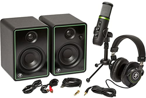Mackie Creator Bundle with CR3-X Multimedia Monitors, EM-USB Microphone, and MC-100 headphones