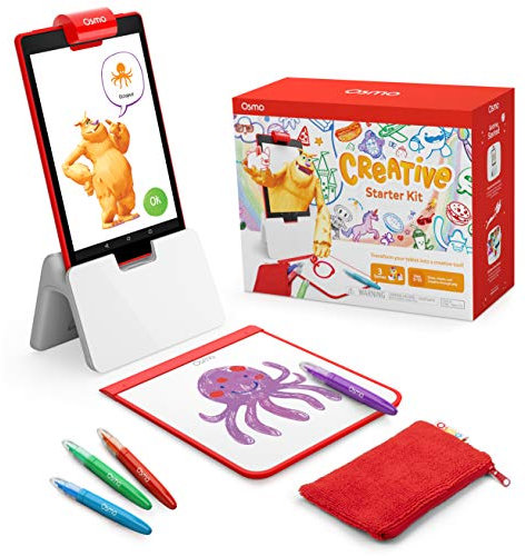 Osmo - Creative Starter Kit for Fire Tablet - 3 Educational Learning Games - Ages 5-10 - Creative Drawing & Problem Solving/Early Physics - STEM Toy - (Osmo Fire Tablet Base Included)