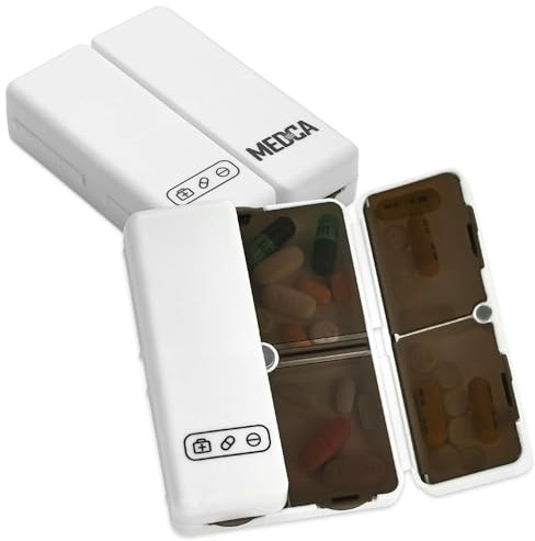 MEDca Magnetische Pillendose - 2 Stück, 7 Fächer