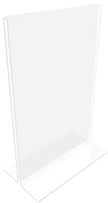 nattmann PLEXIGLAS® Werbeaufsteller Tischaufsteller Acrylglas Kartenhalter Flyerständer (1, DIN A4)