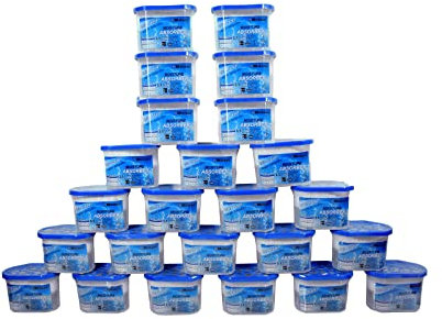 Belaco Dehumidifier Pack of 24x 500ml Prevent Mould & Mildew, Eliminating Musty Odor, Remove Dampness, Absorb Excess Mositure in Home, Kitchen, Bathroom, Bedroom, Wardrobe, Caravan, Office, Basement