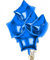 Pack of 5 Blue Star Balloons, 18 Inches Star Shape Foil Balloons, Star Balloons Helium for Valentines Engagement Bridal Shower Graduation Baby Shower Wedding Anniversary Birthday Party Decorations
