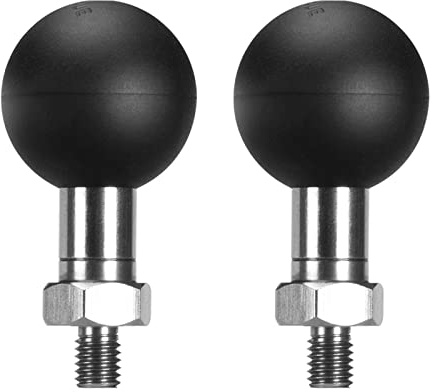FANAUE 1 Kugel Adapter Kompatibel RAM Mounts B Größe Doppelsockelarm,mit M6 x 1.0 Gewindepfosten,Ausziehbare Verbindung zu jeder einem 1 Kugel Motorrad Telefonhalter Unterstützung,Packung mit 2