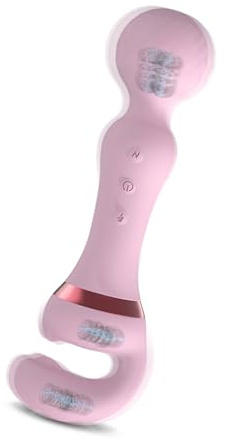TYDAY Doppelkopf Vibration Massagestab Vibratoren für sie Klitoris und G-Punkt Stimulator Silikon mit 10+10 Frequenzmodi G-Punkt Vibratoren Analvibratoren für Frauen