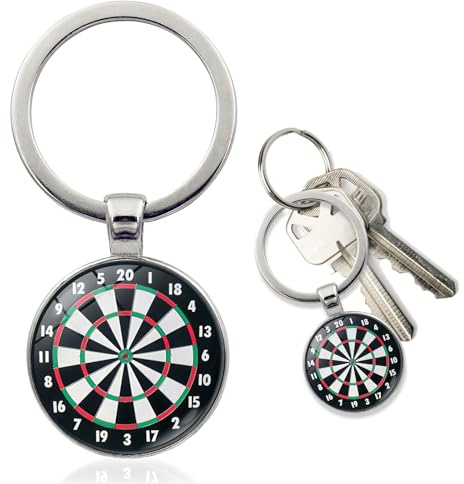 Lotbun Dartscheibe Schlüsselanhänger,dart geschenke für männer,dart deko, für eine lange Freude am Schlüsselanhänger,darts zubehör