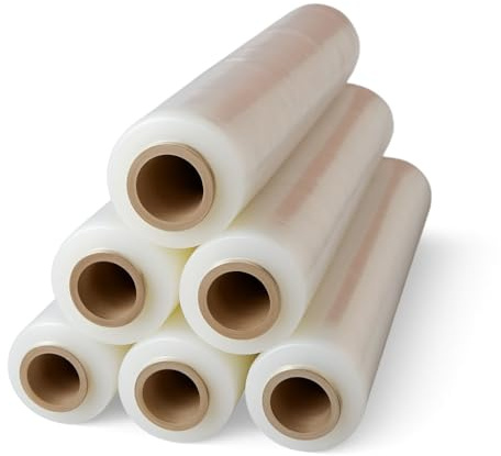 6 Stück B teurobrecher Stretchfolie Transparent 50cm 2,5 kg 23my | Verpackungsfolie, Wickelfolie, Packfolie, Palettenfolie, Dehnfolie, Möbelfolie, Umzugsfolie