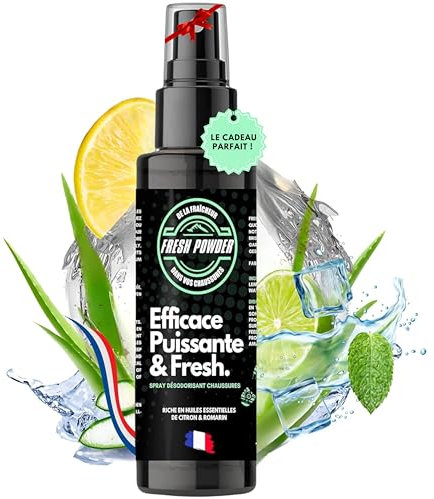 DESODORIZZANTE SCARPE - Limone - deodorante basket elimina gli odori - Neutralizza l'umidità - Polvere naturale - Lunga durata d'azione - Made in France da Fresh Powder (120 ml (confezione da 1)