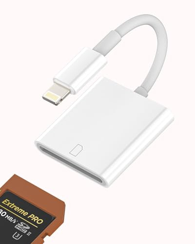 Lightning SD Card Kartenleser Adapter für iPhone 14 13 12 11 Pro Max Karte Reader Digital Kamera Speicherkarte Converter Handy Externe Memory Zubehör für Apple MFI Certified für iPad Pro Air Lesegerät