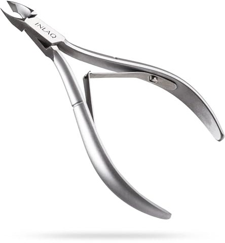 INLAQ® Nagelhautzange Hautzange für Maniküre & Pediküre – Präzise Hautscheren Nails, Nagelzange, Cuticle Nipper – 5 mm Schnittfläche aus rostfreiem Edelstahl für perfekte Nagelpflege
