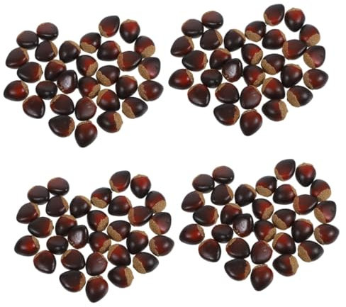 Cabilock 4sets Einzigartige Gefälschte Nüsse Decor Künstliche Kastanien Schaum Modelle Dekorationen für Party 30 Stücke * 4