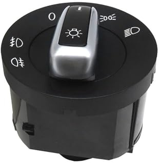 NIONGYN Headlamp Switch Knob Compatible With For Jetta For Golf MK5 MK6 2006-2012 2013 Car Main Light Headlight Switch Button Fog Light Control Switch 5ND941431B
