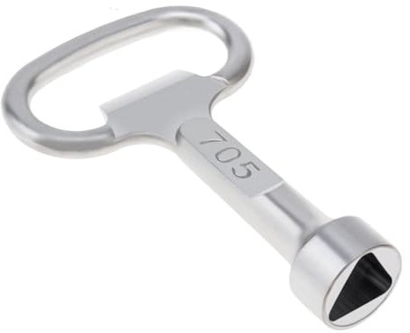 Plumbers Wrench Tool - 4 Way Utility Key, Multifunctional Plumbing Key | Water Valve Shut-off Key, Radiator Bleed Key, HVAC Access Key, Cru Key