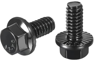 QUARKZMAN 15 Stück Sechskantflanschschraube 1/4 20 x 1/2 Sechskantschrauben mit Flanschkopf, 304 Edelstahl Flanschschrauben 5.8 Klasse für Maschinenindustrie Haushaltsgeräte, Schwarz