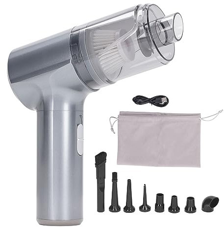 Glomora Handheld Vacuum Cleaner, Portable Dust Collector 3 Levels Adjustment, 90W Power, 90,000RPM, 18500pa Suction, 2500mAh Battery, HEPA Filter, for Home & Car Cleaning