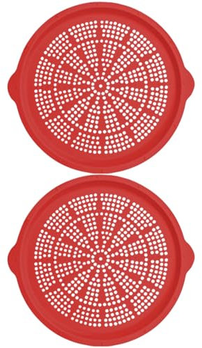FmtwPhn Teglia per pizza con fori, vassoio da portata in silicone per pizza, lavabile in lavastoviglie, per servire pane e torte