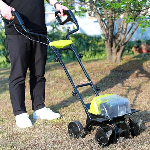 Zappatrice a Batteria Da 40 V, Motozappa Elettrica Da Giardino a 180 Giri/Min Con Batterie Da 4,0 Ah E Caricabatterie, Dissodamento Del Terreno, Cura E Compostaggio Senza Problemi.