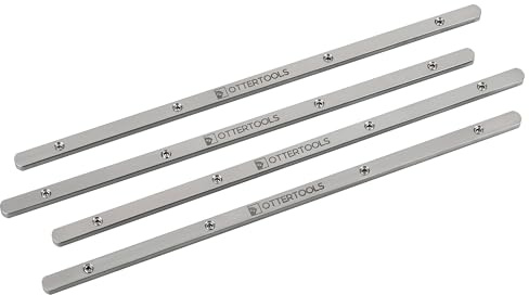 Ottertools - FSV Führungsschienenverbinder 4er Set – Edelstahl, selbstzentrierend durch konische Kanten – Kompatibel mit Makita & Festool – für präzise, versatzfreie Schnitte
