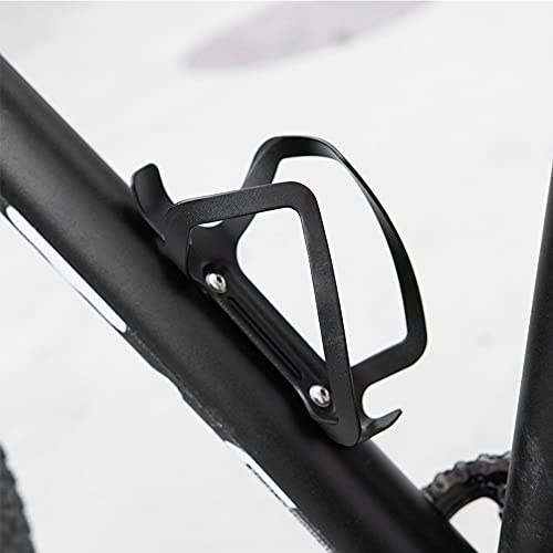 Water Bottle Cages, Alloy Aluminum Lightweight Water Bottle Holder Universal Bike Cup Holder Rack for Road MTB Bikes(Black)