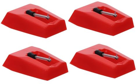 ERINGOGO 4 Pezzi Puntina Per Giradischi in Alluminio, Stilo Per Giradischi Compatibile Grammofono, Ago Dello Stilo Durevole Installazione Senza Attrezzi Per Vinile
