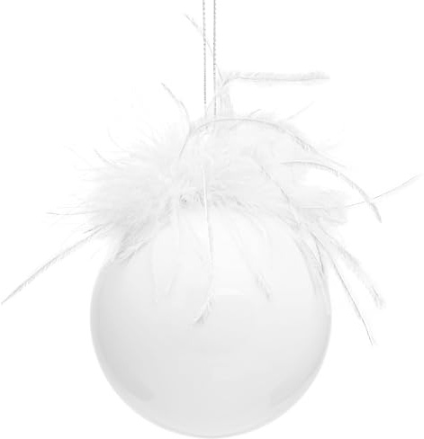 SIKORA Highlights 4er Set ausgefallene Christbaumkugeln besondere Weihnachtskugel Christbaumschmuck aus Glas Weiss 8cm, Farbe | Modell:Modell Venedig Weiss, Höhe in cm:8 cm