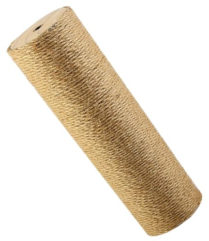 UTHCLO Tiragraffi per Gatti in Legno Massello Corda di Sisal Resistente, Diametro 7 Cm Lunghezza 35 Cm, Sostituzione per Tiragraffi Interni, Supporto per Gioco e Arrampicata di Gattini