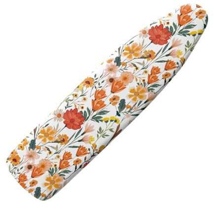 Copriasse Da Stiro Universale 140X45 Fiori Rosa Morbida Custodia Con Elastico, Resistente Al Calore, Rivestimento Impermeabile Anti-Bruciatura Con Bordo Elastico