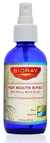 BIORAY Clinical NDF Mouth Rinse - 4 fl oz - Alcohol-Free Formula, Safe for Use with Amalgam Fillings - Non-GMO, Vegetarian, Gluten Free