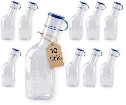Medi-Inn Urinflasche PC für Männer klarsichtig | 1 Liter Fassungsvermögen | autoklavierbar | 10 Stück
