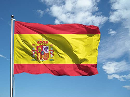 Bandiera SPAGNA 90X150 cm in poliestere, con doppia piega perimetrale ed asola.