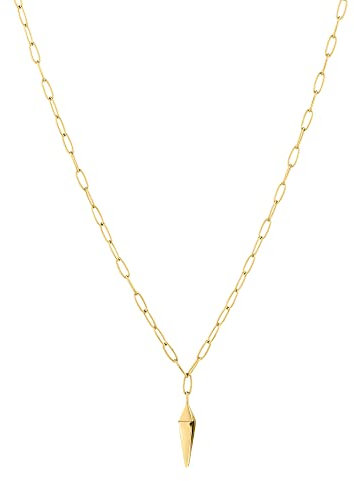 LIEBESKIND Halskette mit Pendel Edelstahl IP Gold