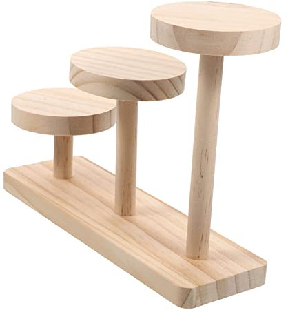 YARNOW Holzständer Für Schmuck Und Torten Mehrstöckiger Etagenständer Präsentationsständer Für Cupcakes Und Desserts Tischständer Aus Holz Für Feste Und Anlässe