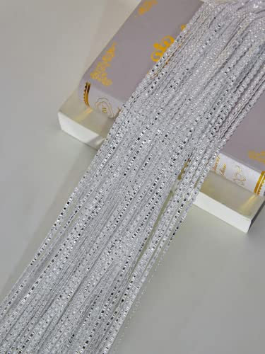 HAOSHICS Tenda per porta, pannello a parete con frange per finestre, divisori, per casa, patio, camera da letto, decorazione con nappe, nastro con striscia argentata, per matrimoni, caffetterie