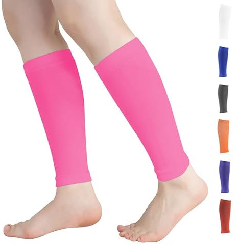 Novetec Waden Kompressionsstrümpfe für Männer und Frauen (20–30 mmHg) –stützstrümpfe zum Laufen, Radfahren, Unterstützung bei Schienbeinkantensyndrom, Reisen(Rosa, S)