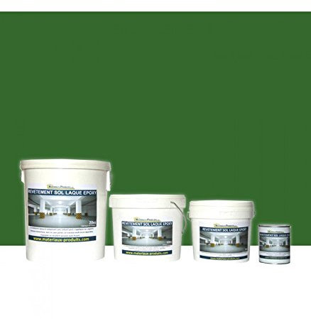 MATPRO - Peinture Laque Epoxy Sol & Mur - Sans Solvant, Auto-Lissant - pour Supports Intérieurs Horizontaux, Travaux Neufs/Réparation - Miroir Vert Gazon -2.5Kg